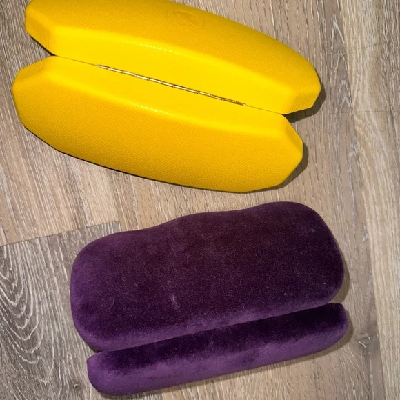 Lot of 2 empty glasses holder Gucci & Swarovski Purple/Yellow One Size - Picture 7 of 9